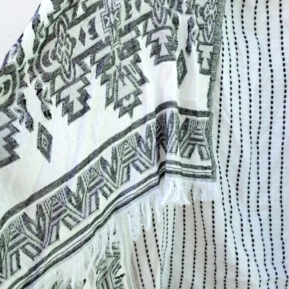 Lane Bryant Indian Cotton Scarf Print Waterfall Vest One Size Fits Most - Picture 3 of 7